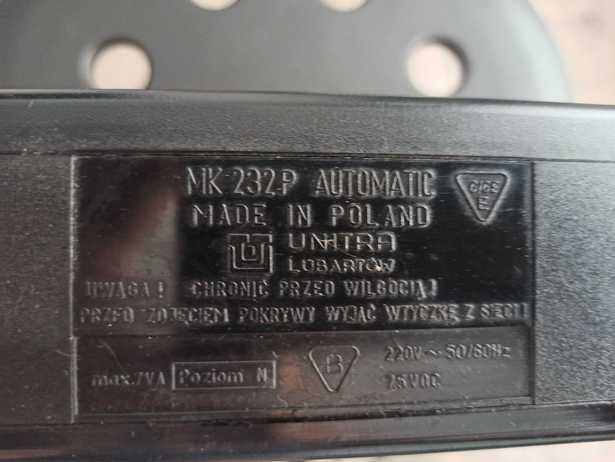 Magnetofon kasetowy MK 232P z PRL-u