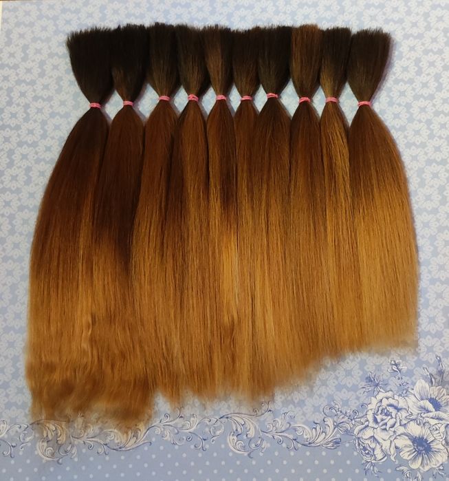 Włosy naturalne ombre dla lalki bjd z alpaki