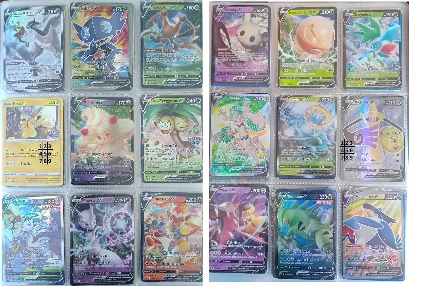 Cartas Pokemon raras, holográficas Pack1