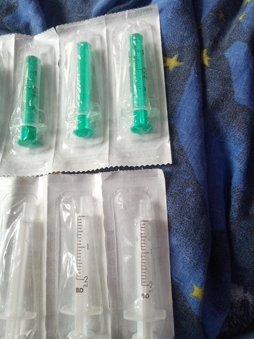 Strzykawki jednorazowe.