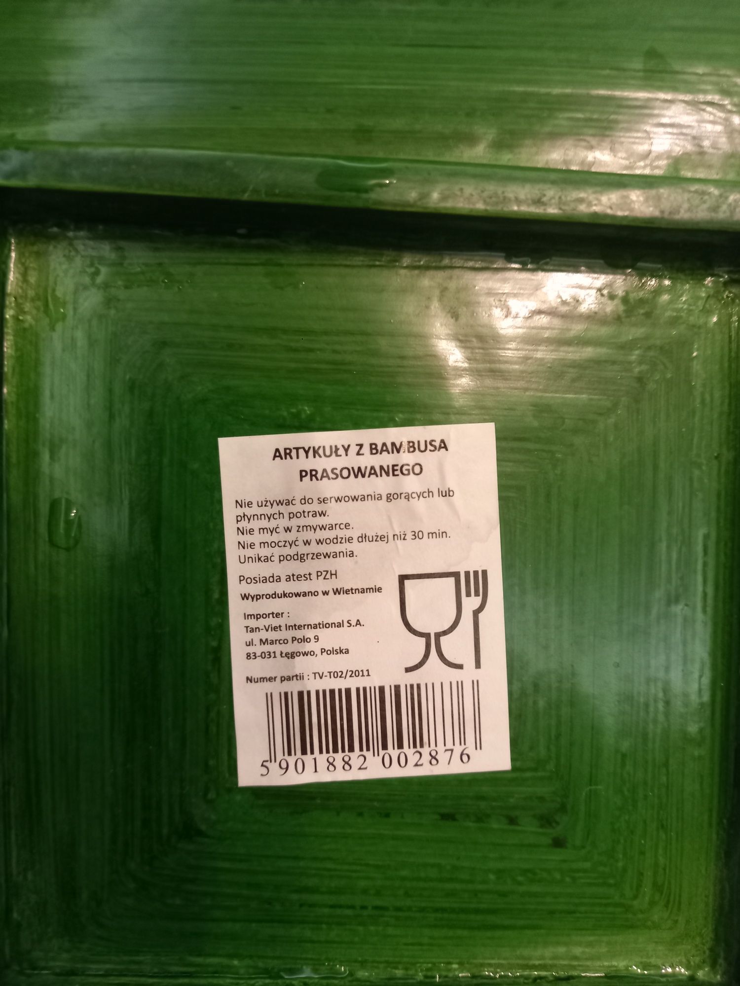 Prasowana bambusowa taca