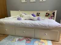 Cama IKEA HEMNES/indiv/dupla c/3 gavetas/2 colchões/Branco