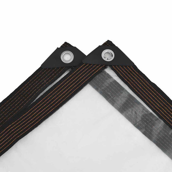 vidaXL Przezroczysta plandeka z oczkami 3x4 m Polietylen