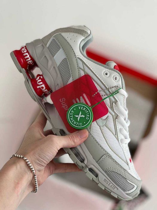 Мужские кроссовки Nike Shox Ride 2 Supreme Gray/White/Red. 40-45