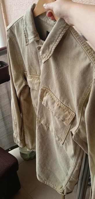 Beżowa kremowa prosta katana jeansowa Zara rozmiar M 38 100% bawełna