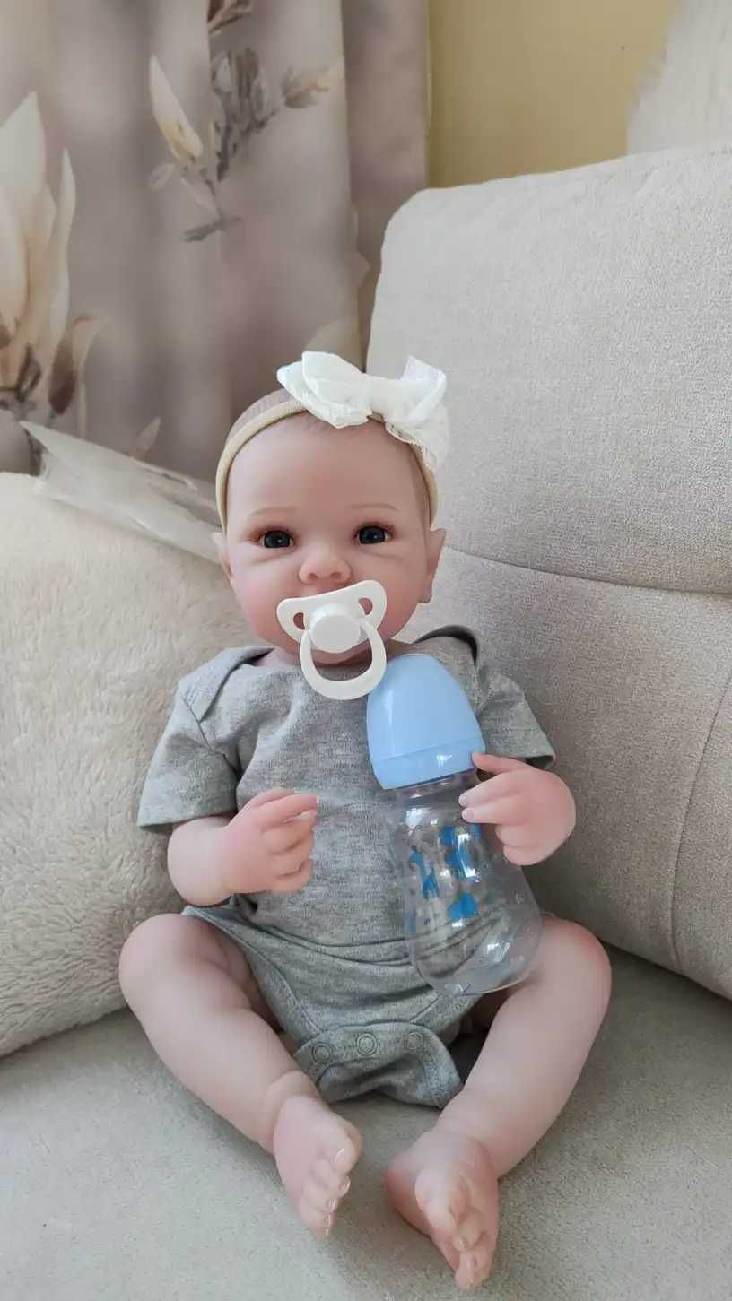 Boneca Reborn 50 cm nova na caixa, com biberon e chucha