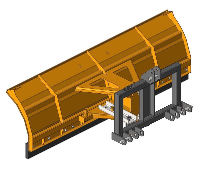 Pług prosty super lekki do ładowarki do małych traktorków wózków widł.