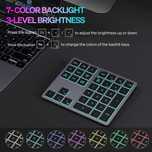 Bluetooth/2,4G NumPad беспроводная цифровая клавиатура с подсветкой