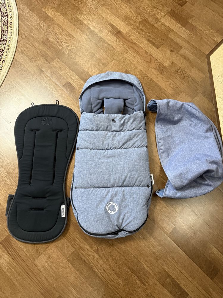Bugaboo fox, 2 в 1 + каптур, футмуф та матрасик