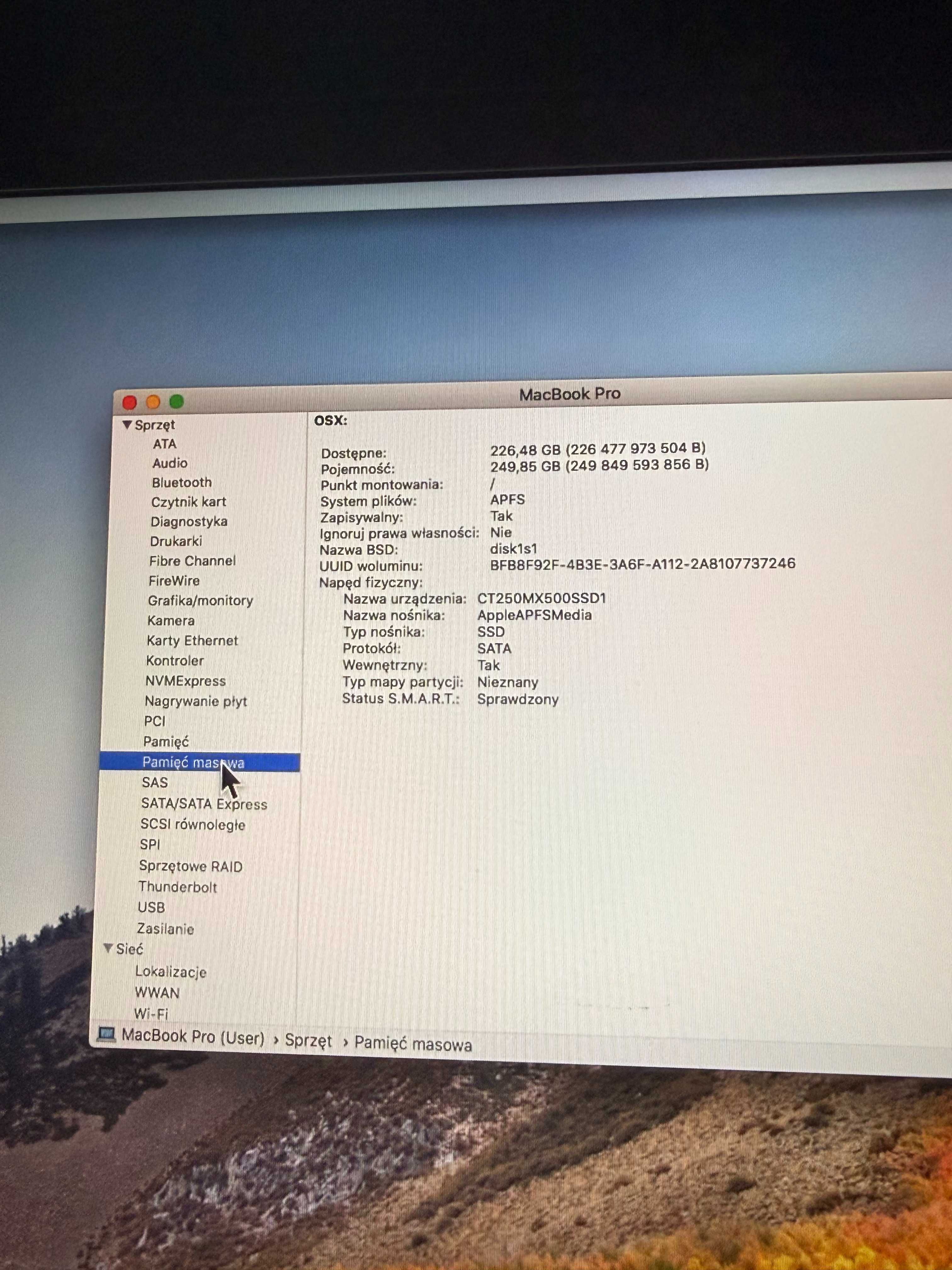 MacBook Pro 17" Intel Core i7 2,66 GHz (mid 2010)  250 GB SSD