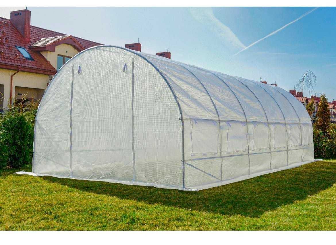 Tunel Ogrodowy Funfit Garden Foliowy UV-4 18m2 6x3x2cm. kolor BIAŁY