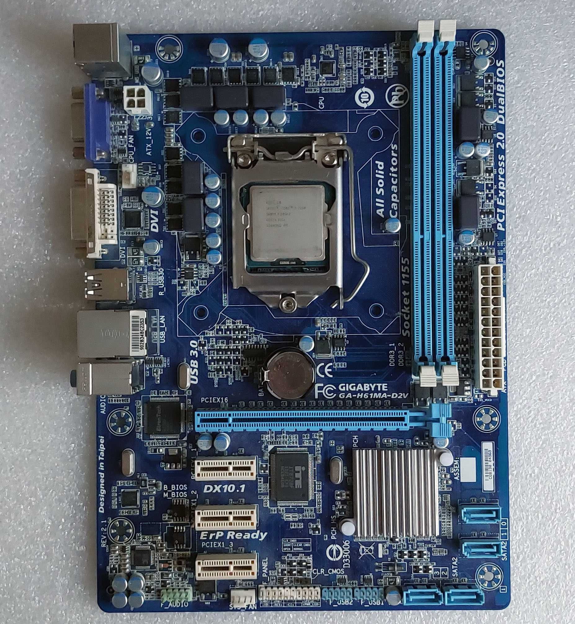 Płyta główna Gigabyte H61MA-D2V , Procesor Core i3-3250