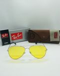 Очки для водителей антифары желтые Ray Ban Aviator 3026 Gold|Yellow