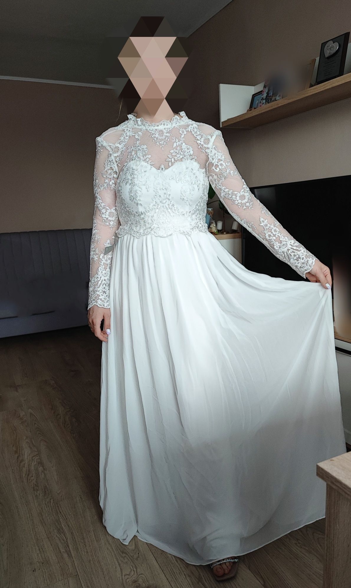 NOWA Piękna koronkowa suknia ślubna H&M r. 36