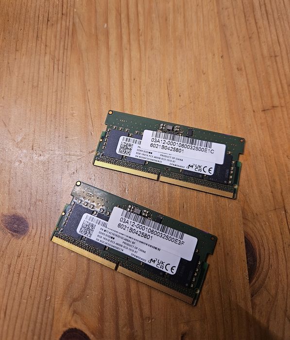ddr5 16gb 2 по 8gb sodimm 4800mhz оперативна пам'ять RAM для ноутбука