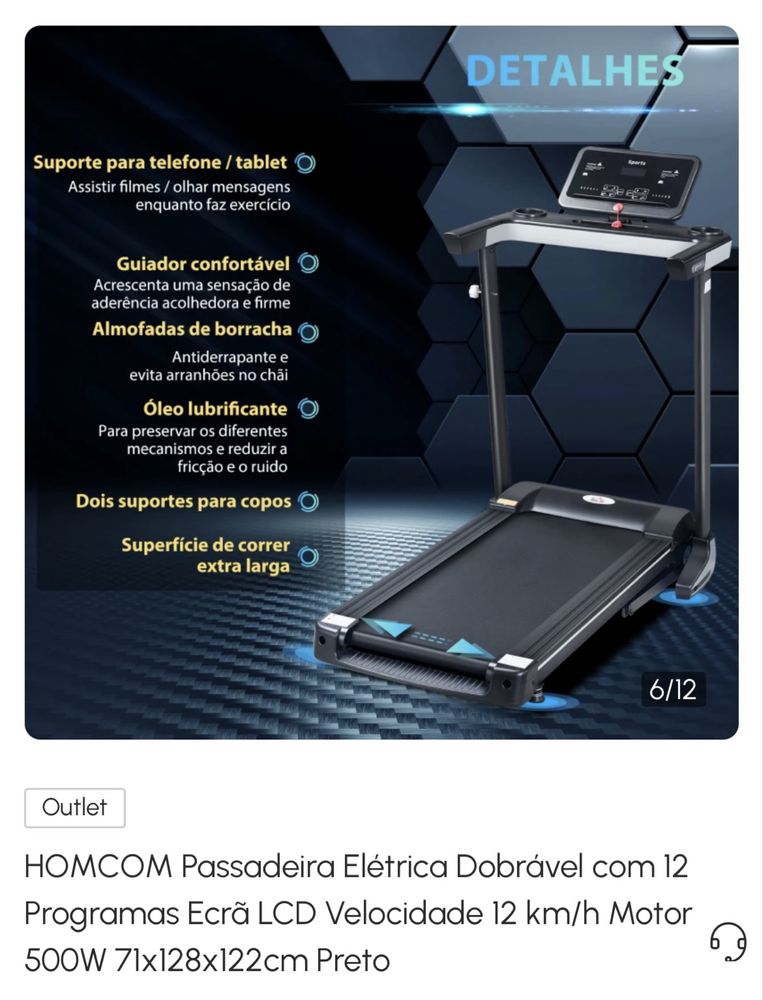 Vendo Passadeira Elétrica Dobrável HOMCOM