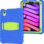 Etui Pancerne z uchwytem iPad mini 6 8,3" niebieskie limonkowe