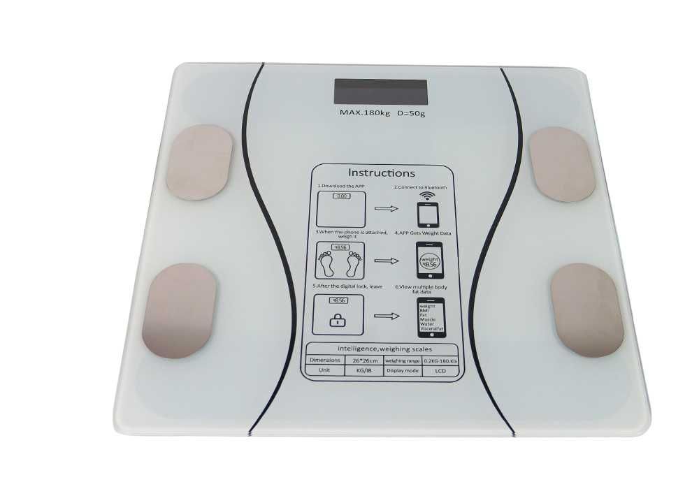 Waga łazienkowa szklana od 3 do 180 kg Bluetooth wagPRO-B2