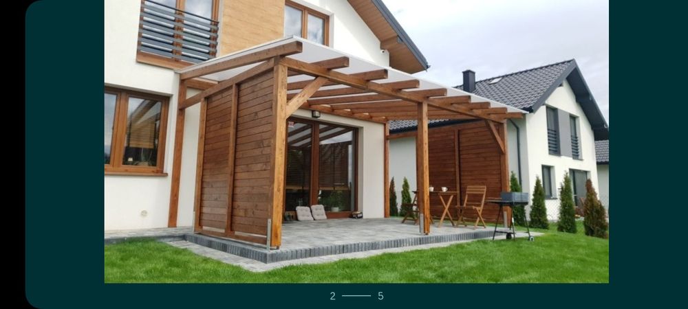 Zadaszenie tarasu pergola wiata