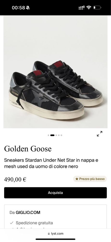 Мужские кеды Golden goose Stardan 43