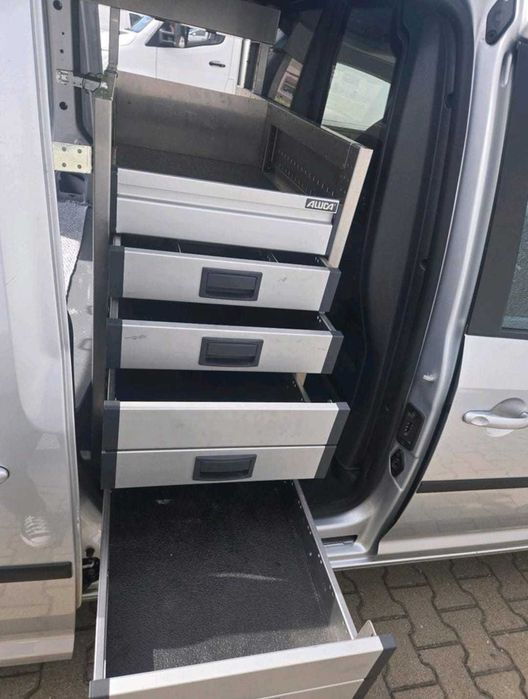 Szuflady dolne podłogowe do busa auta regał samochodowy VW CADDY