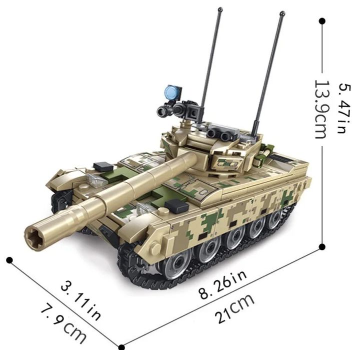 Конструктор Армия TEKO 67769 "Танк Т-64БМ или танк VT-4", 403 дет.