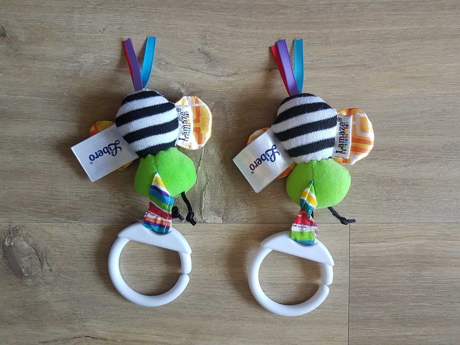 Lamaze Grzechotka biedronka Zawieszka pszczółka szeleści x 2szt.