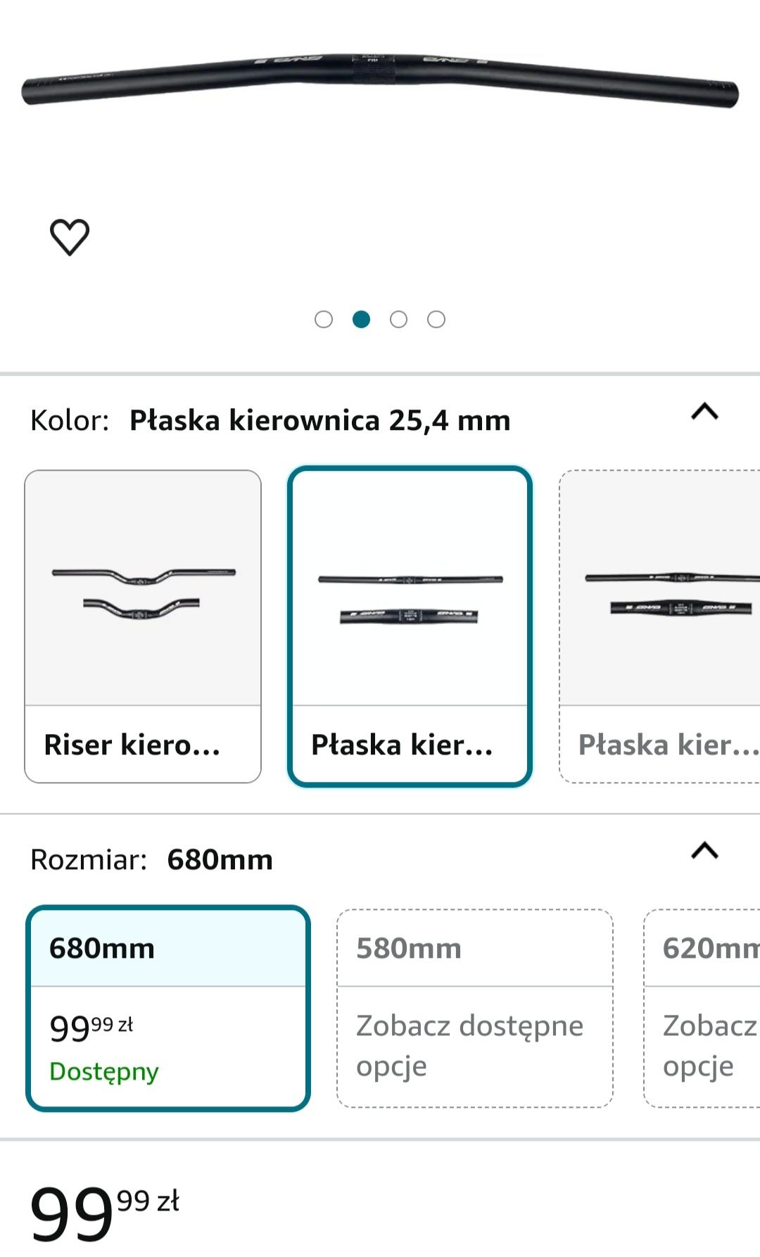 Kierownica rowerowa 680mm