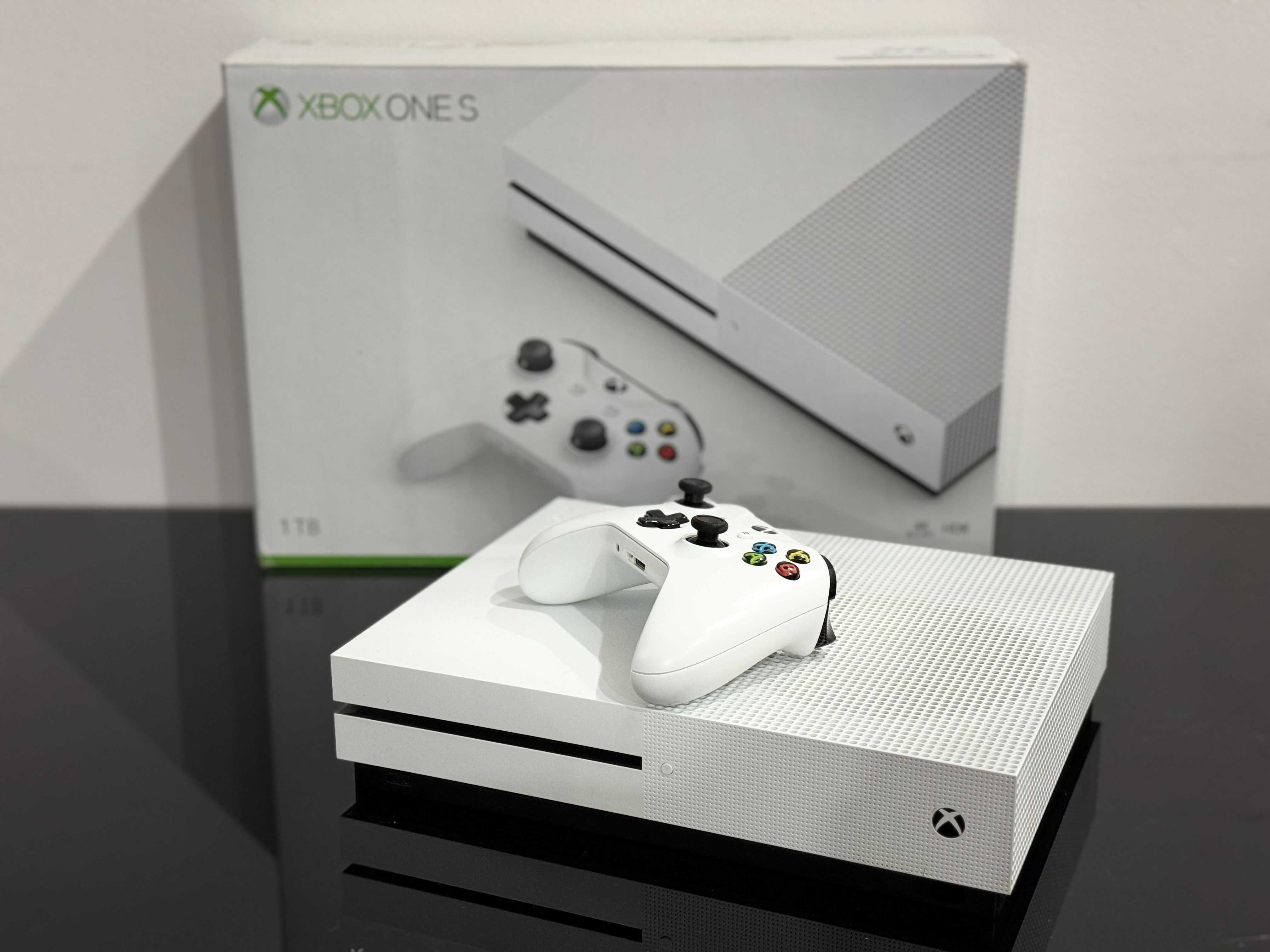 Konsola Xbox One S 1tb, pad, okablowanie, komplet, bdb stan, GWARANCJA