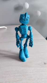 Niebieski ruchomy robot
