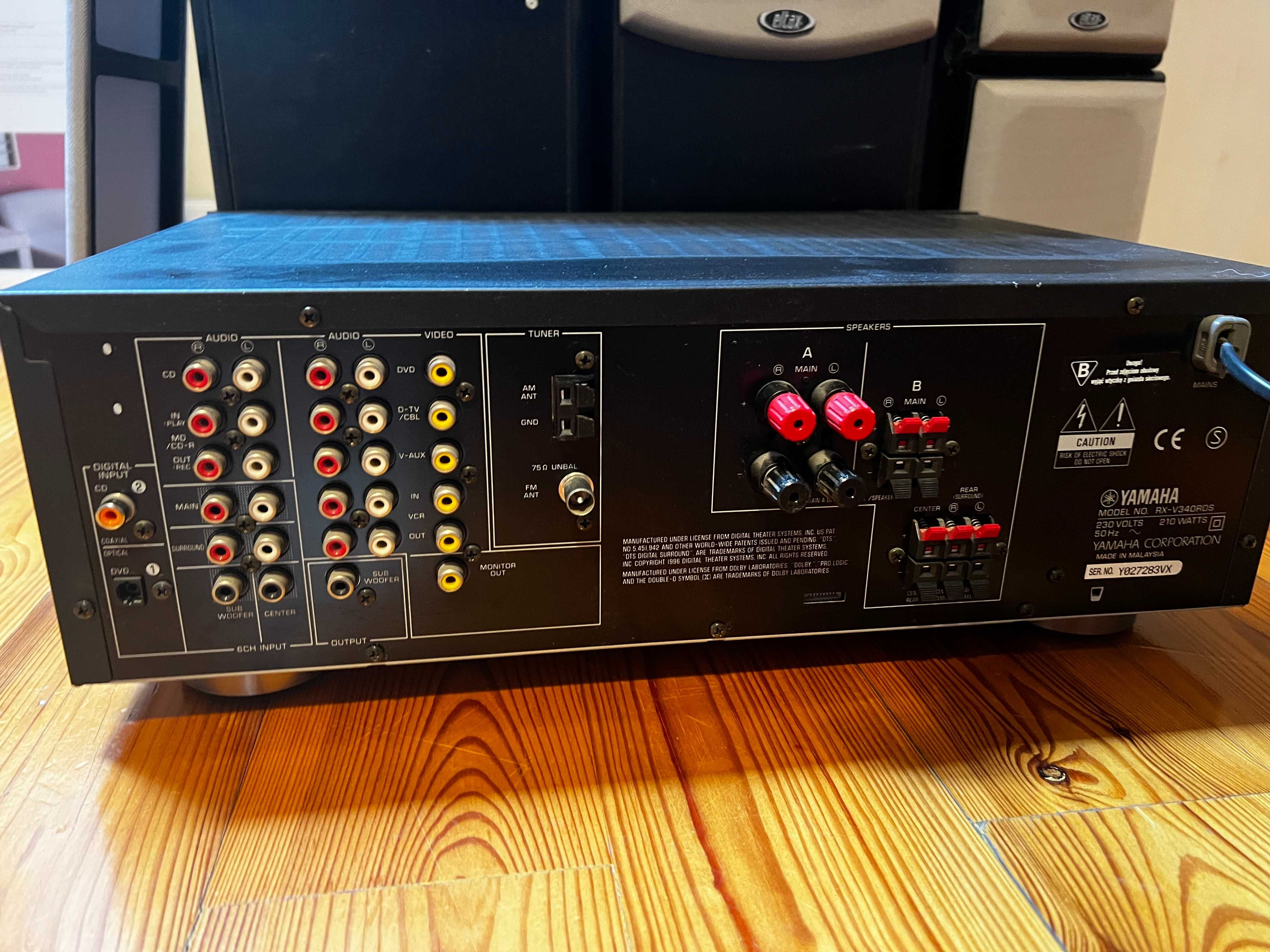 Amplituner Yamaha  RX- V340RDS+ głośniki 5.0 Eltax Discovert 10045