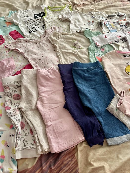 Paka ubrań ubranek dla dziewczynki rozmiar 68 - część ubranek nowych!