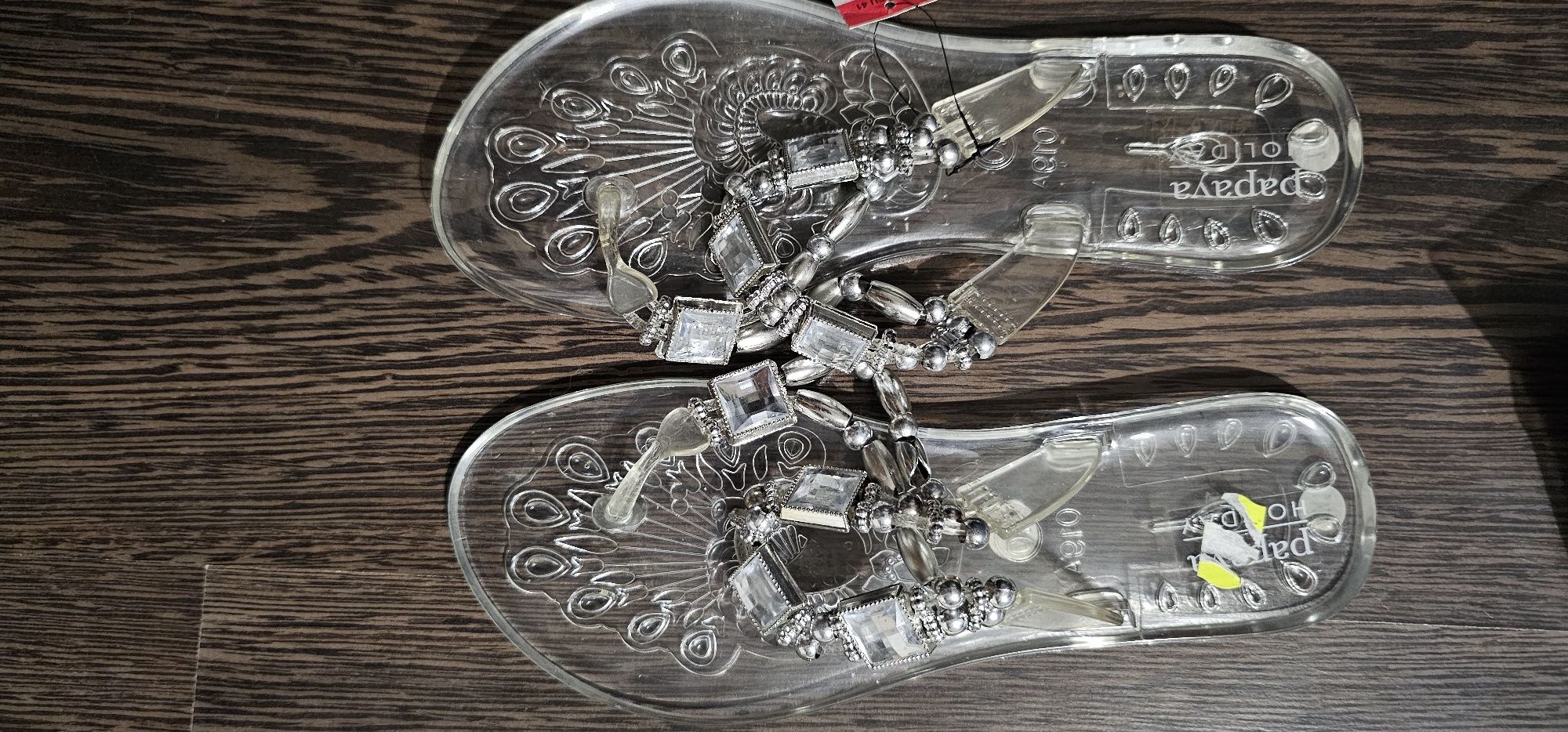 Sandały  damskie z kryształkami