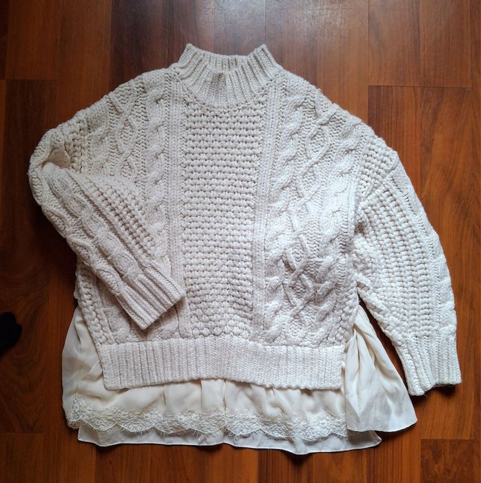 білий светр Zara oversize