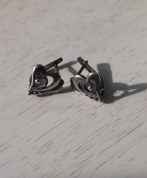 Серебряные серьги СССР