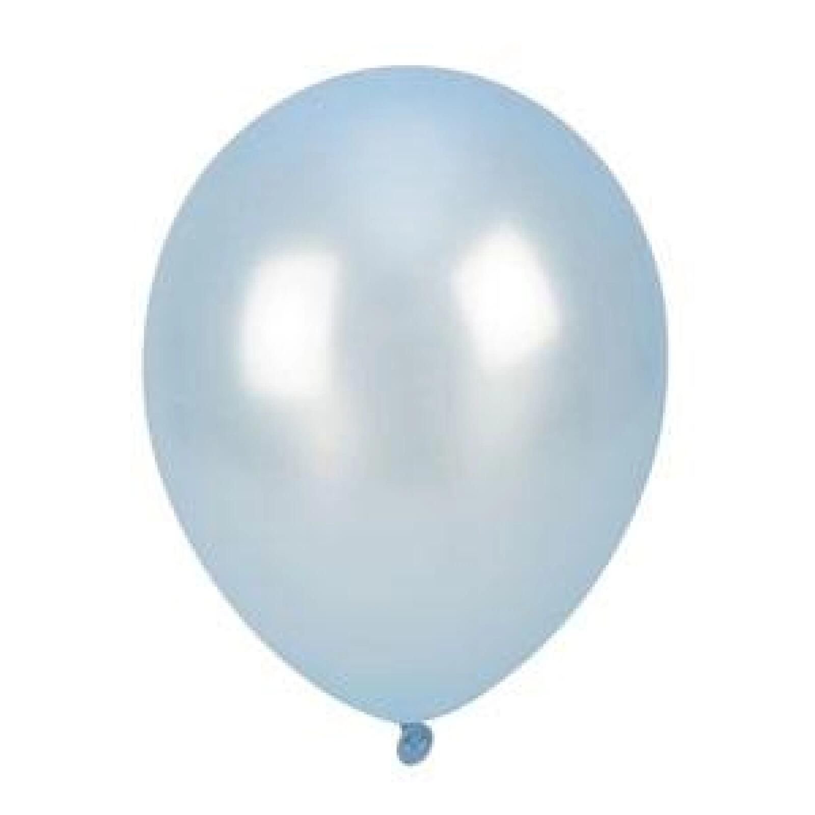 Balony metalizowane błękitne 25cm 100szt Arpex oprawa: blister