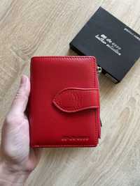 Новий шкіряний гаманець красный кошелек натуральная кожа DE ESSE