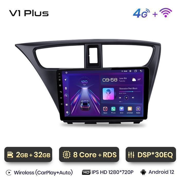 Radio nawigacja Honda Civic 9 2012 - 2017 Android 2GB 32GB plus