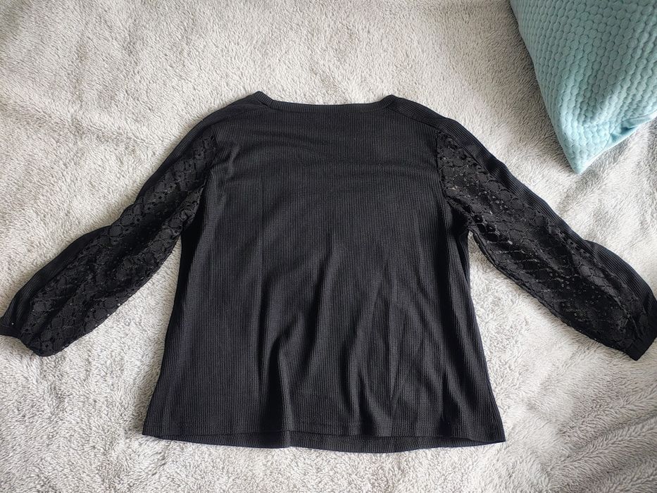 Sweter sweterek bluzka shein 1xl koronka wafelek
