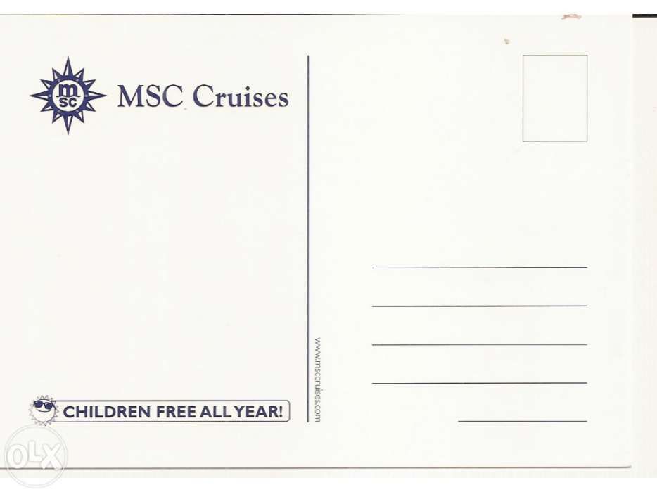 3 Postais da MSC Cruise (Portes Incluídos)