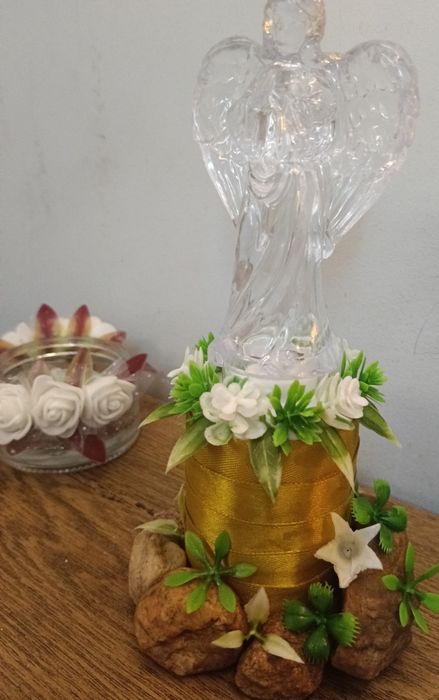 Aniołek LED lampka dekoracyjna 17x9cm baterie w zestawie