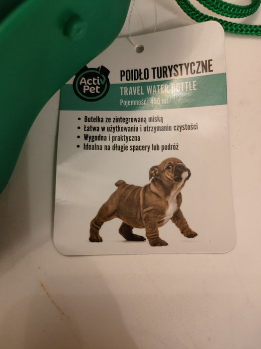 Podwójna miska i poidło turystyczne dla pupila ActivPet 450ml.