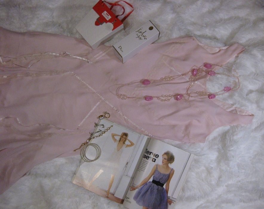 нежно розовое платье-сарафан, Together, 14UK, км0799