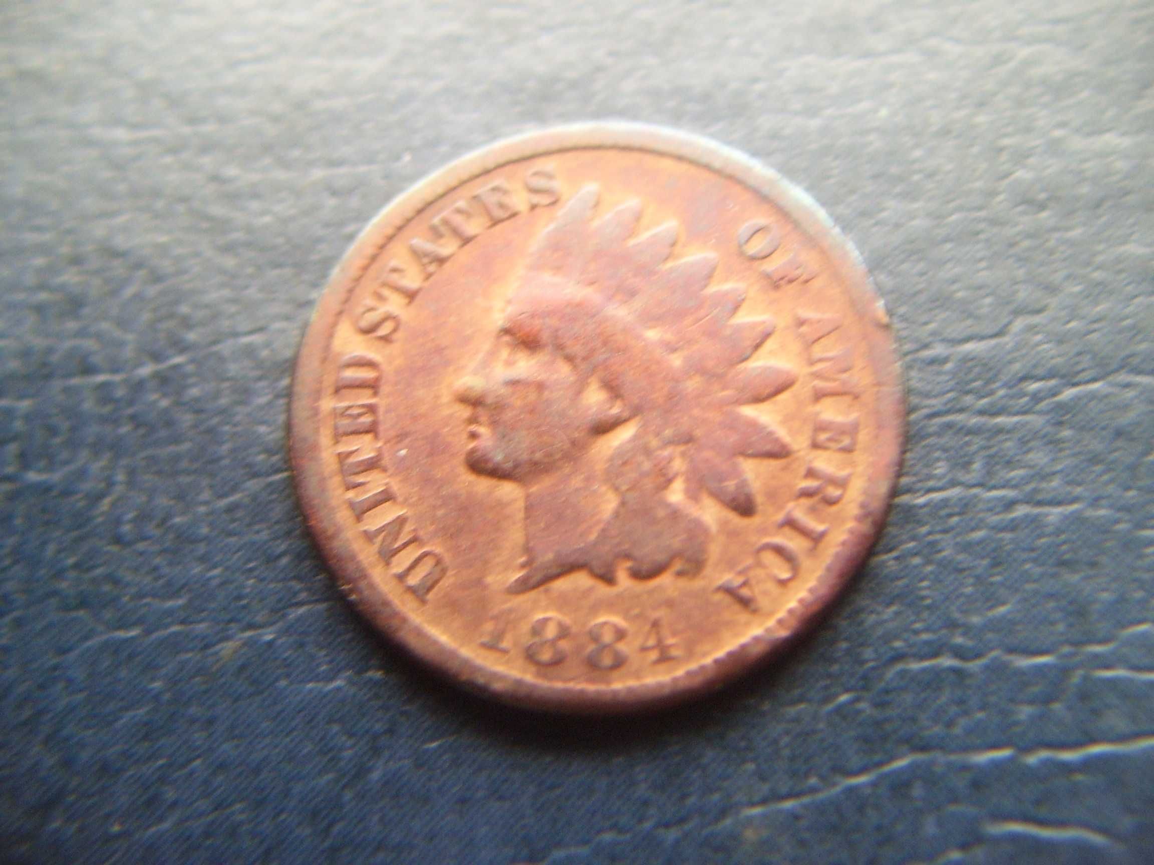 Stare monety 1 cent 1884 /2 USA