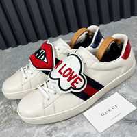 Gucci Ace Sneakers Blind For Love Patch чоловічі кросівки оригінал 46