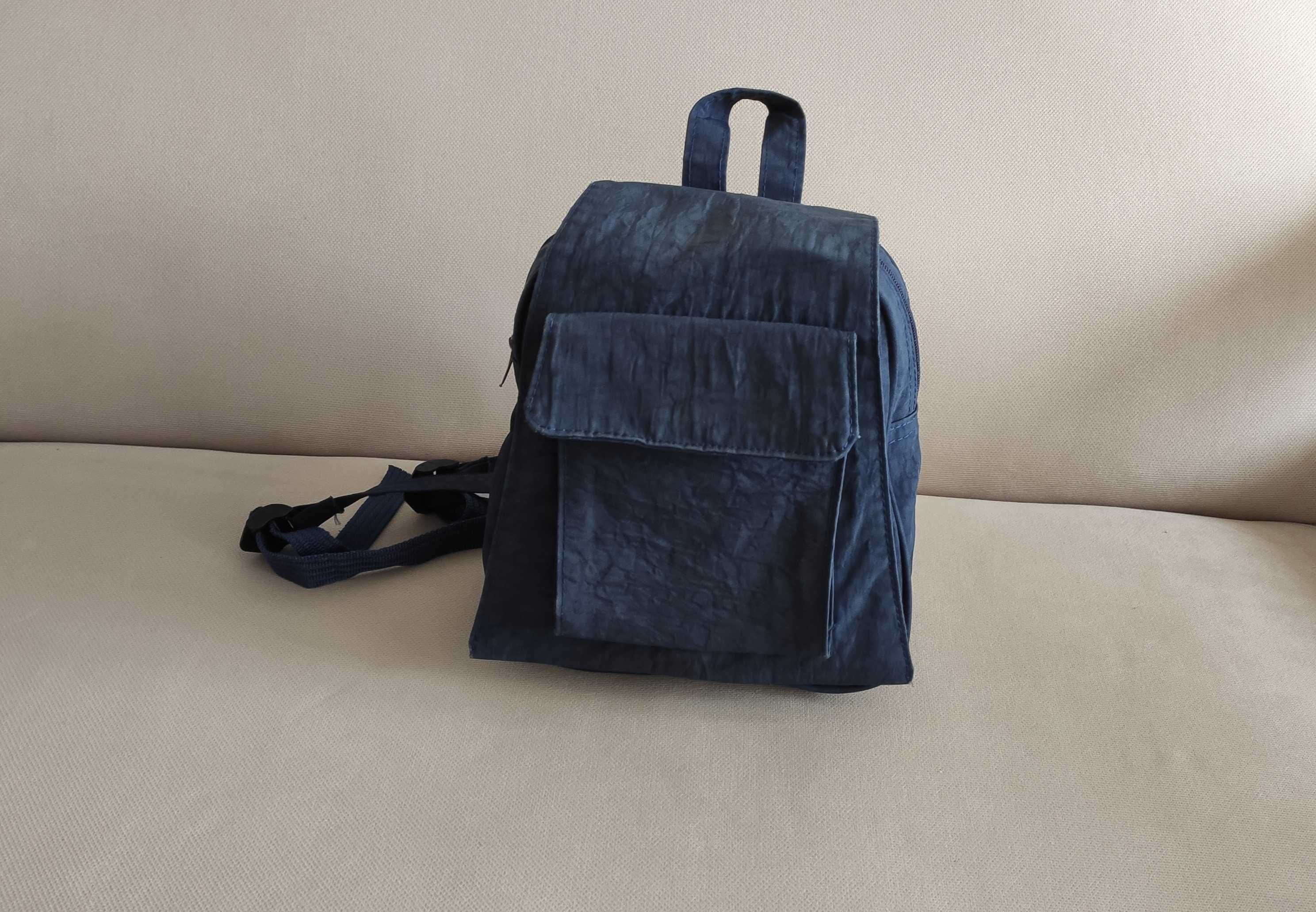 Рюкзак з тканини синій