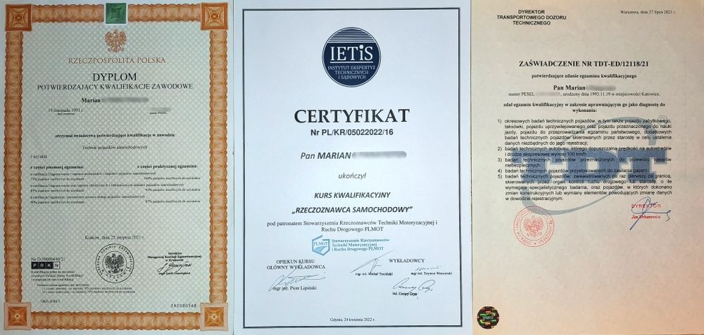 Mobilne sprawdzenie auta przed zakupem G.ŚLĄSK MAŁOPOLSKA OPOLSKIE