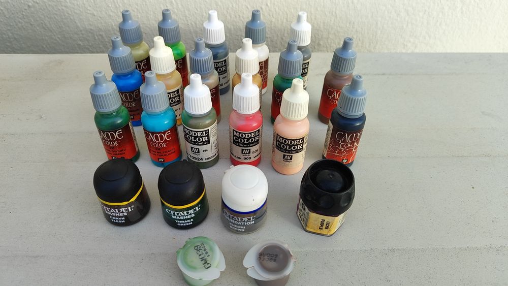 Tintas várias para modelismo