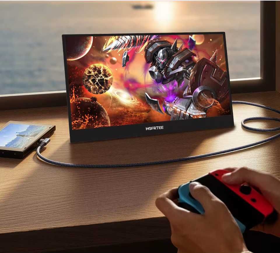Портативний монітор HGFRTEE 14", 4K (3840×2160), IPS, 100% sRGB,