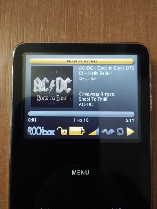 Apple IPod classic video 5,5g 256Gb   на чипе Wolfson DAC (ROCKbox)